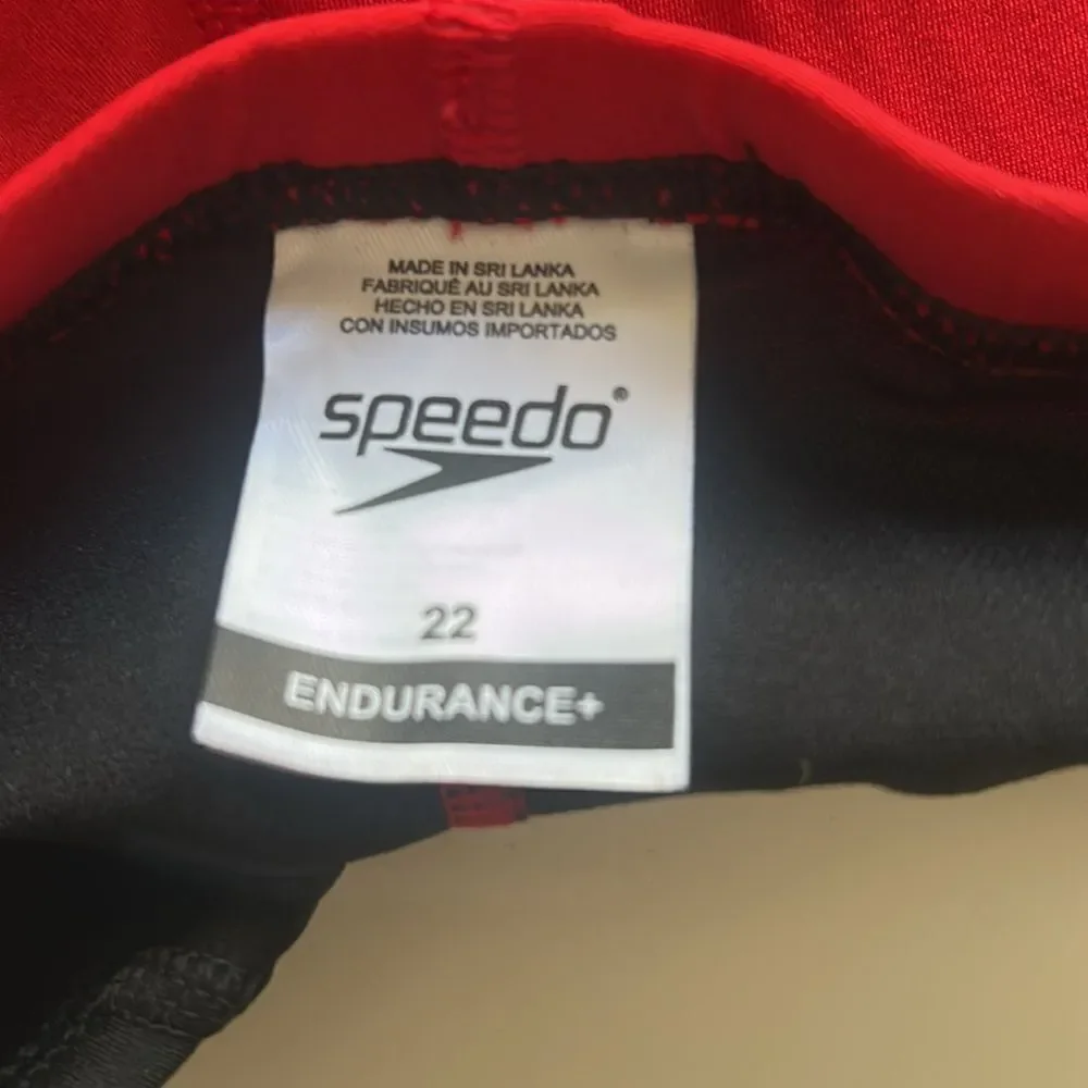 Speedo Boys Edge Splice Jammer Red/Black, Size 22, NWT